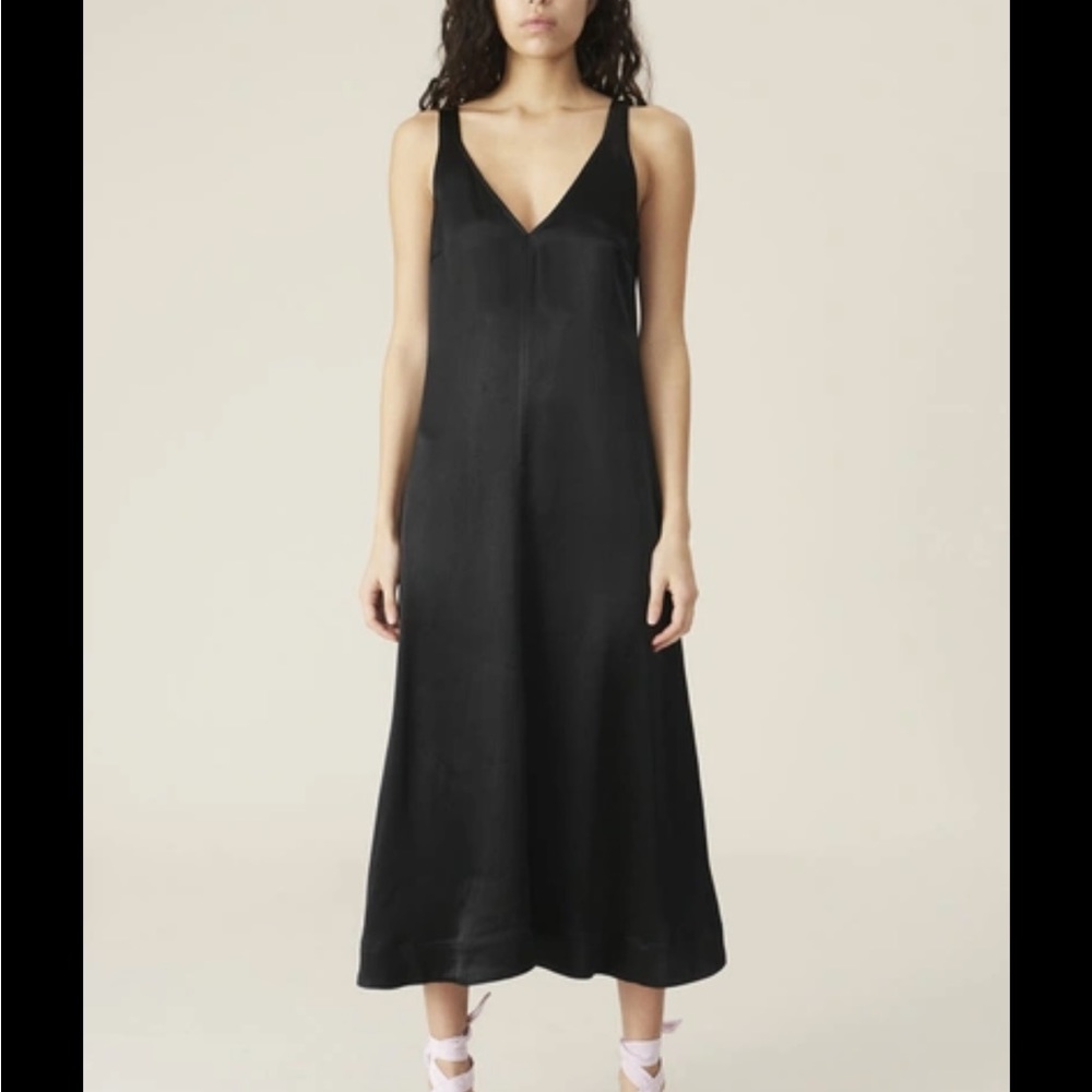 Ganni Heavy Satin Slip dress